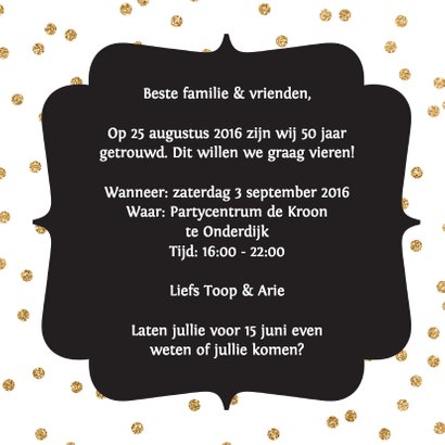 Gouden huwelijk jubileum 3