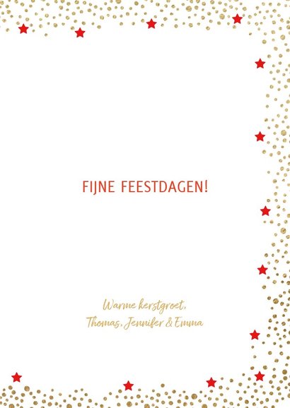 Gouden kerstkaart foto 3
