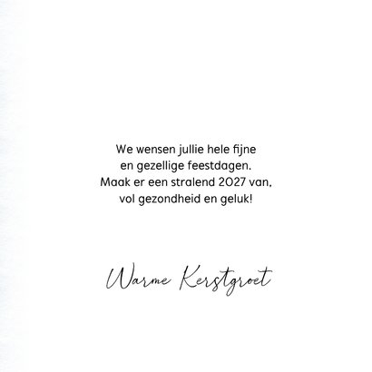 Gouden kerstkaart label en sneeuw 2027 3