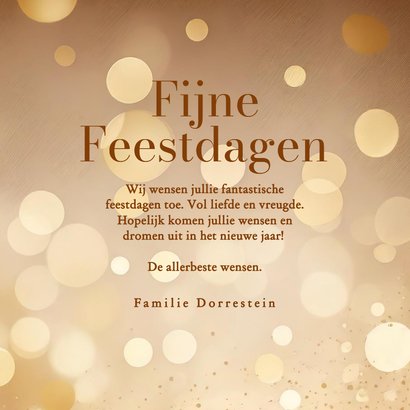 Gouden kerstkaartjes met foto in kerstbal vorm en glitters 3