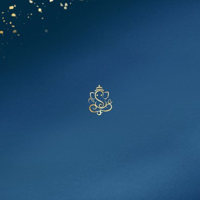 Gouden mandala met Ganesha icoon wenskaart 2
