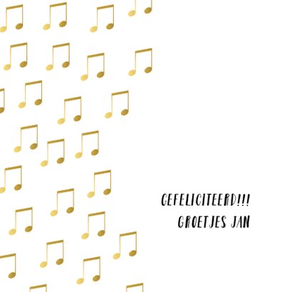 Gouden muziekkaart verjaardag 3