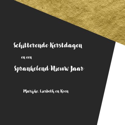 Grafische kerstkaart aanpasbare achtergrondkleur met goud 3