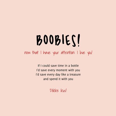 Grappig Boobies valentijnskaart  3
