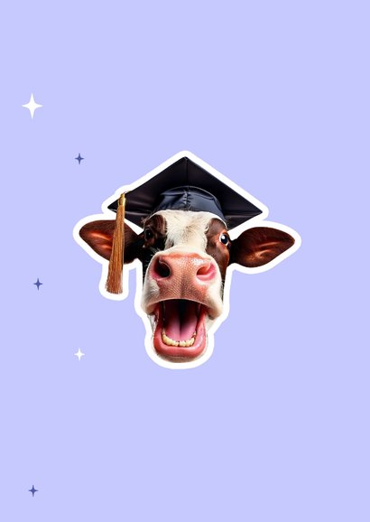 Grappig geslaagd kaartje holy cow you did it 2