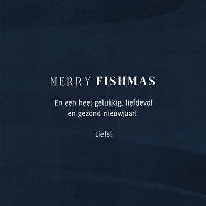 Grappig kerstkaartje Merry Fishmas met vis en kerstmuts 3