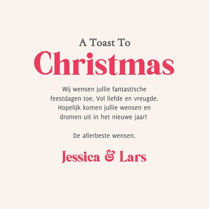 Grappig kerstkaartje met boterhammen met kerstmuts 3