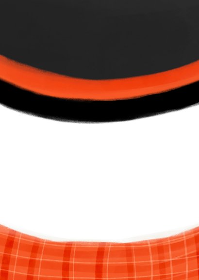 Grappig kerstkaartje sneeuwpop close up illustratie Achterkant