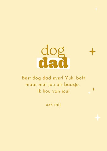 Grappig vaderdagkaartje dog dad met foto 3