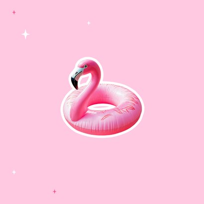 Grappig vakantiekaartje flamingo fijne vakantie 2