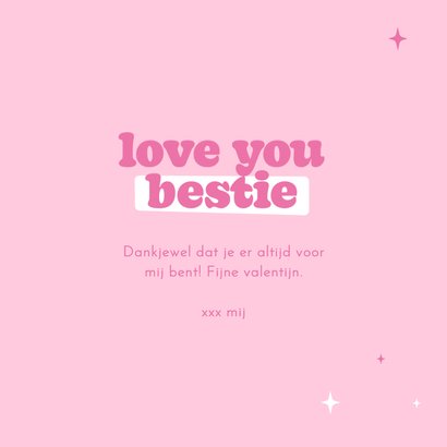 Grappig valentijnskaartje love you bestie  3