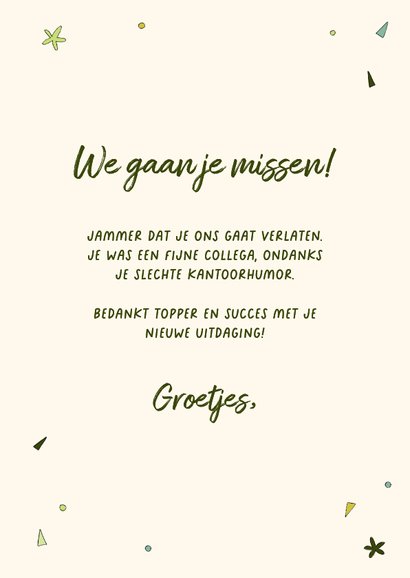 Grappige bedankkaart met een peer en woordgrap 3