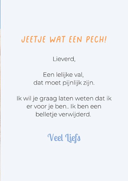 Grappige beterschapskaart dikke knuffel van klein hondje 3