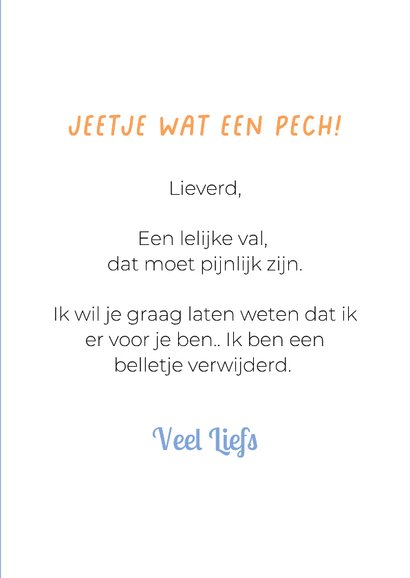 Grappige beterschapskaart dikke knuffel van klein hondje  3