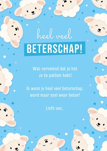 Grappige beterschapskaart kind beterschaapjes voor jou! 3