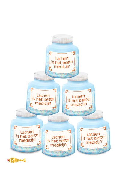 Grappige beterschapskaart 'Lachen is het beste medicijn!' 2
