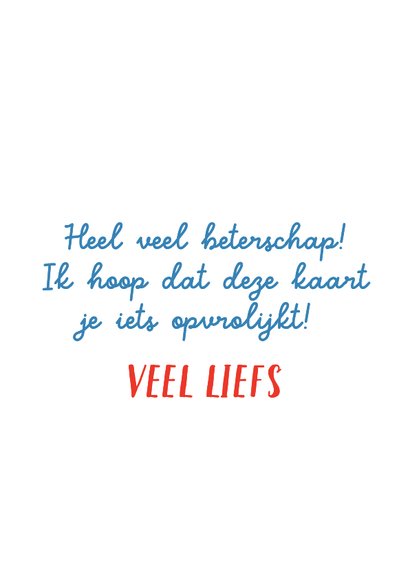 Grappige beterschapskaart 'Lachen is het beste medicijn!' 3