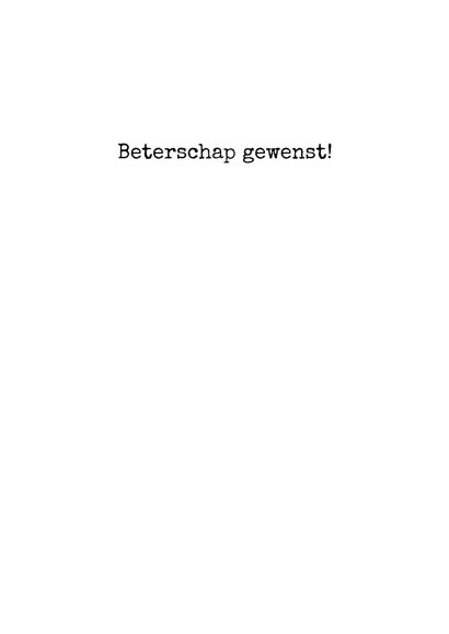 Grappige beterschapskaart met gedicht 3