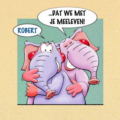 Grappige beterschapskaart met olifanten voor collega 3