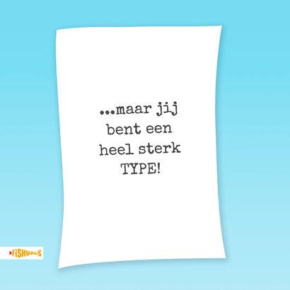 Grappige beterschapskaart met typemachine 2