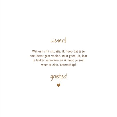 Grappige beterschapskaart sorry you feel like shit 3