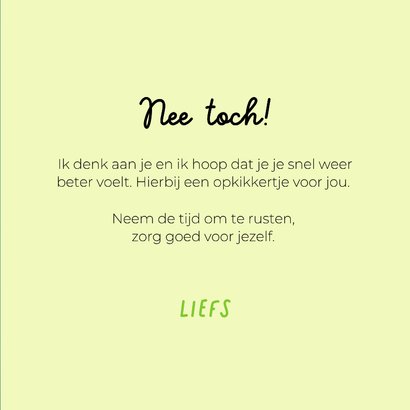 Grappige beterschapskaart van hond met kikkermuts en tong 3