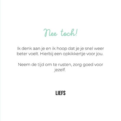 Grappige beterschapskaart van hond met kikkermuts en tong 3