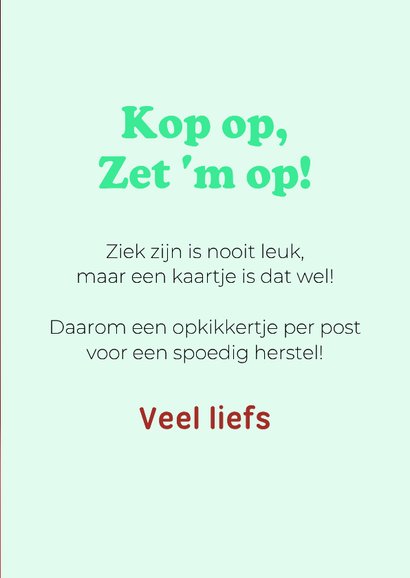 Grappige beterschapskaart van teckel met kikkermutsje 3