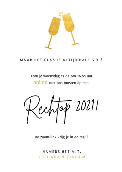 Grappige Corona kerstkaart - uitnodiging online kerstborrel 3