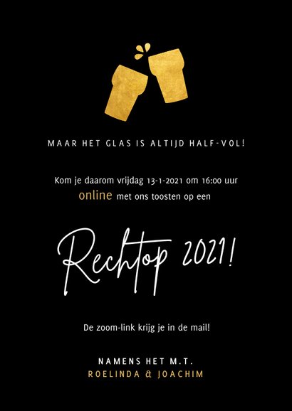 Grappige Corona nieuwjaarsborrel kaart - online uitnodiging 3