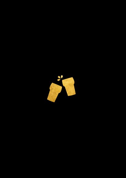 Grappige Corona nieuwjaarsborrel kaart - online uitnodiging Achterkant