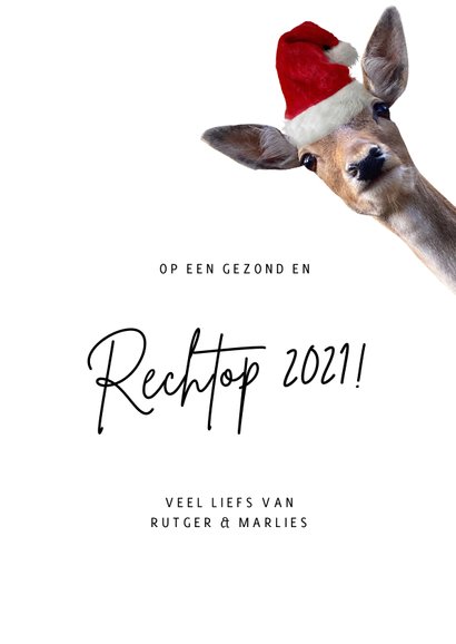 Grappige Corona nieuwjaarskaart - de wereld op z'n kop 3