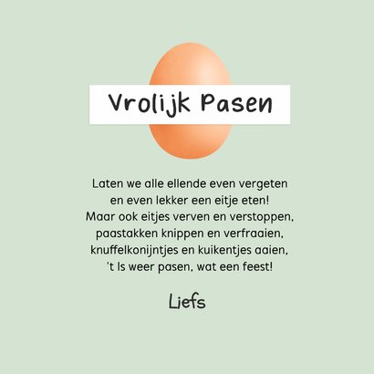 Grappige corona paaskaart met eitje 3