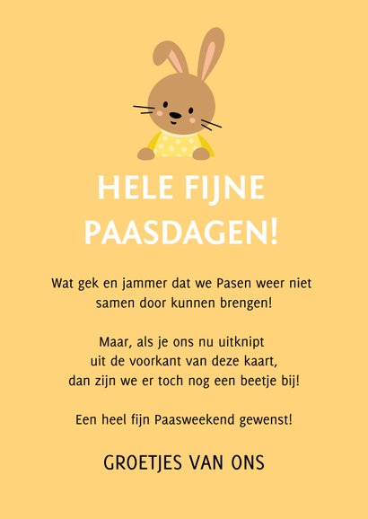 Grappige Corona paaskaart - uitknipvisite met eigen foto's 3