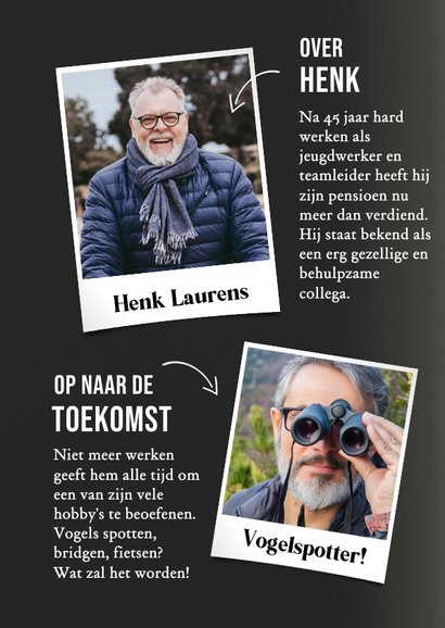 Grappige en originele pensioen tijdschrift felicitatiekaart 2