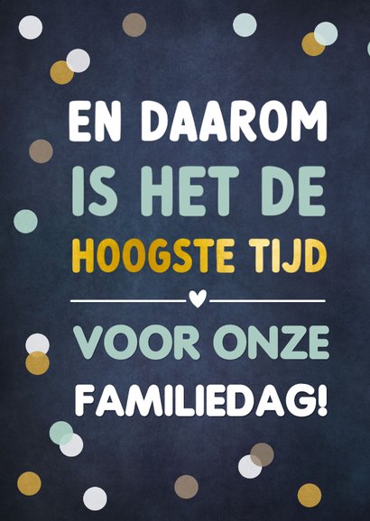 Grappige en vrolijke uitnodiging familiedag of familie feest 2