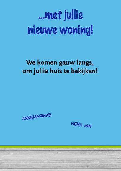 Grappige felicitatiekaaart, 3 muisjes die een muur verven 3