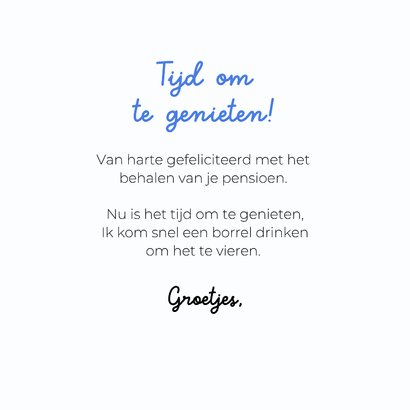 Grappige felicitatiekaart pensioen hondje en zonnebril 3