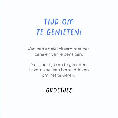 Grappige felicitatiekaart pensioen hondje en zonnebril 3