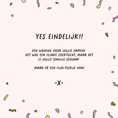 Grappige felicitatiekaart voor nieuwe woning met stekkie 3