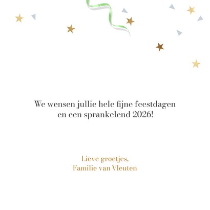 Grappige foto kerstkaart kerstboom en sterren 3