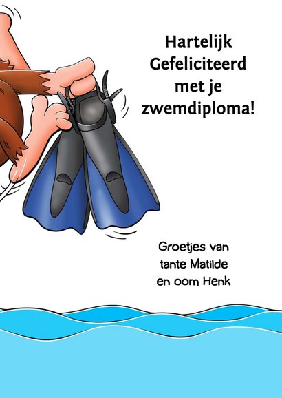 Grappige geslaagd kaart apetrots met aap duikbril 3