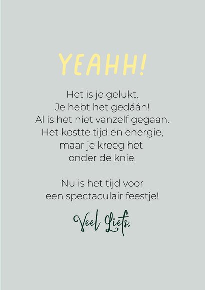 Grappige geslaagd kaart stoere hond met geslaagd hoedje 3