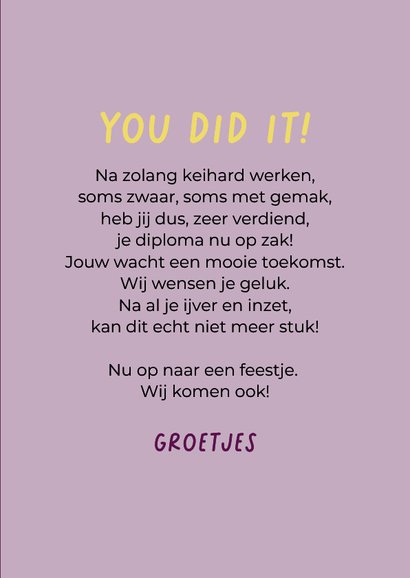 Grappige geslaagd kaart van dalmatiër met geslaagd hoedje 3