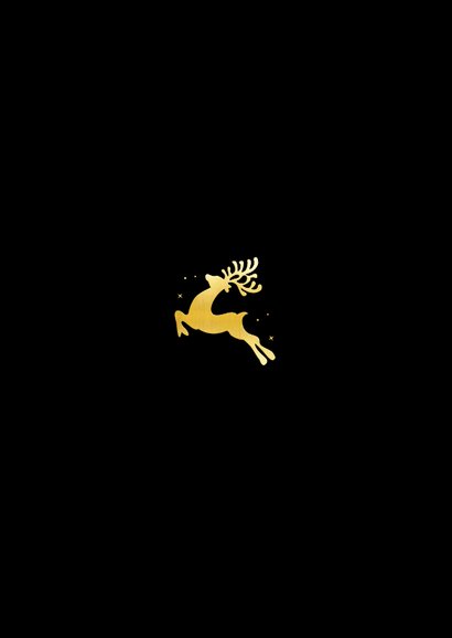 Grappige goudlook kerstkaart oh deer what a year Achterkant