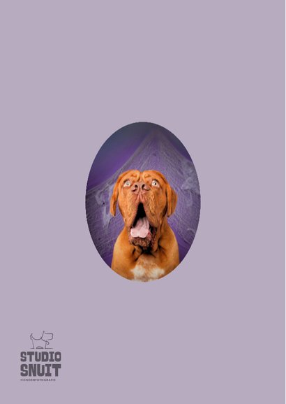 Grappige halloween kaart van hond met open bek 2