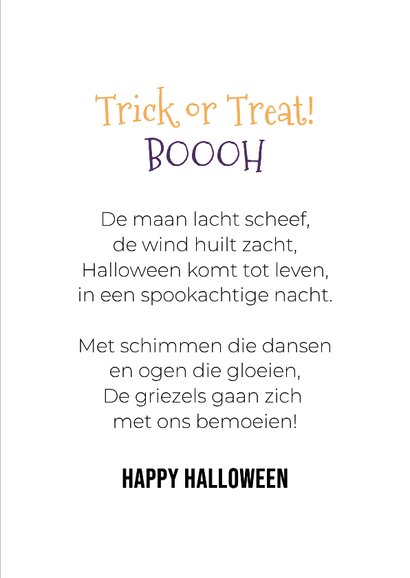 Grappige halloween kaart van hond met open bek 3