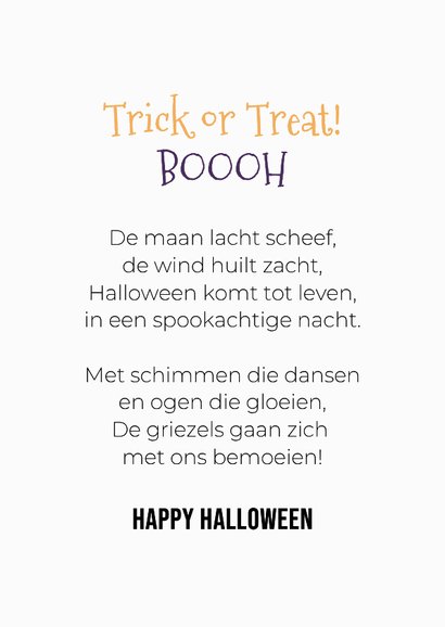 Grappige halloween kaart van hond met open bek 3