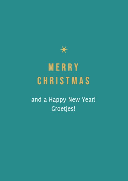 Grappige hippe kerstkaart fatbike humor sterren goud 3