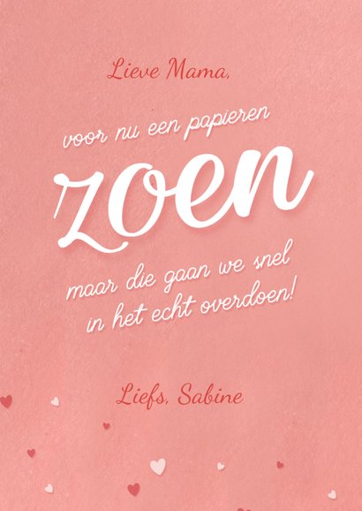Grappige hippe moederdagkaart met vingerpoppetjes 3